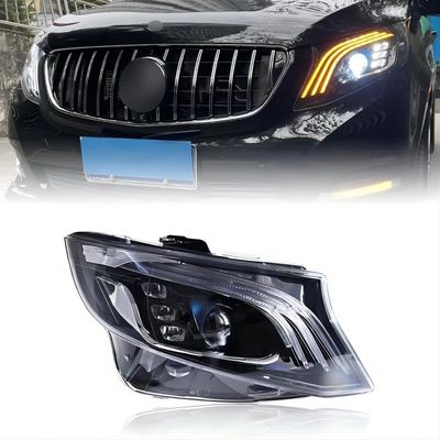 Headlight Assembly For Mercedes Benz VITO V Class 2016-2020 Retrofit Maybach DRL LED Light Yellow Flow Turn V260