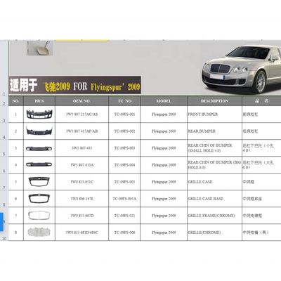 2013- Flying Spur Radiator Grille D-05 10 2015 For Bentley Continental W0 853 683/684