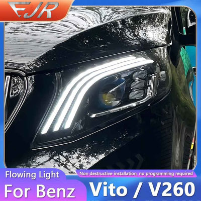 Headlight Assembly For Mercedes Benz VITO V Class 2016-2020 Retrofit Maybach DRL LED Light Yellow Flow Turn V260
