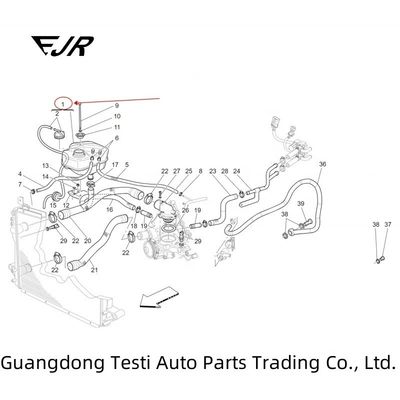 OE Standard 296547 Expansion Tank Assembly For GranCabrio GranTurismo Quattroporte
