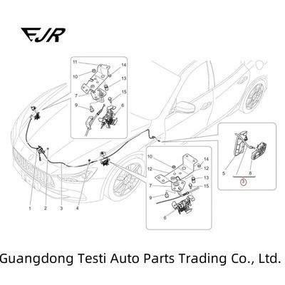 670007133 Engine Hatch Open Cable For Ghibli M157 Guaranteed Fit And Function